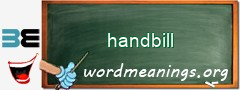 WordMeaning blackboard for handbill